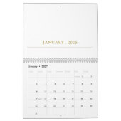 Calendrier Conception de typographie simple et propre (Jan 2027)