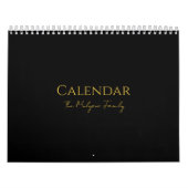 Calendrier Conception de typographie simple et propre (Protection)