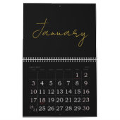 Calendrier Conception de typographie simple et propre (Jan 2027)