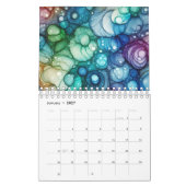 Calendrier Conception d'encre alcoolique colorée (Jan 2027)