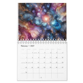 Calendrier Conception d'encre alcoolique colorée (Feb 2027)