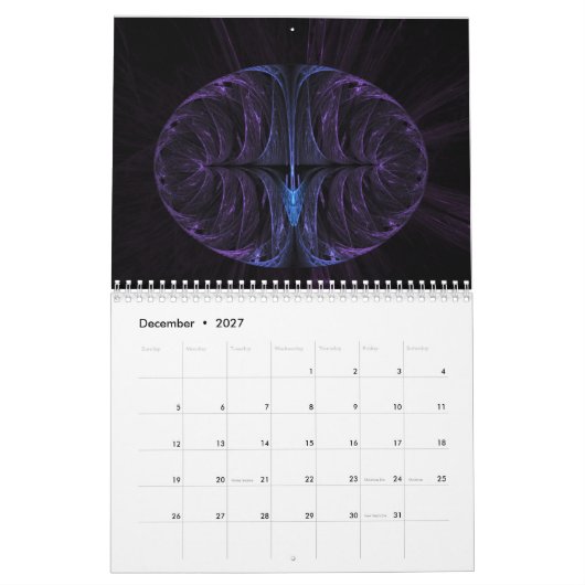 Calendrier conception fractale (Dec 2027)
