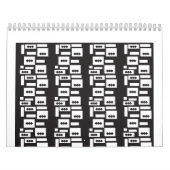 Calendrier Conception géométrique blanche symétrique avec cro (Protection)