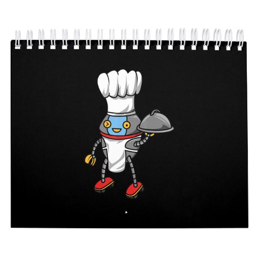 Calendrier Conception graphique de Humour Robot Chef - Cuisin (Protection)
