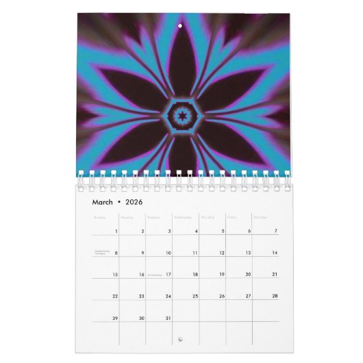 Calendrier conception mandala (Mar 2026)