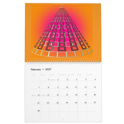Calendrier Cônes Et Pyramides (Feb 2027)