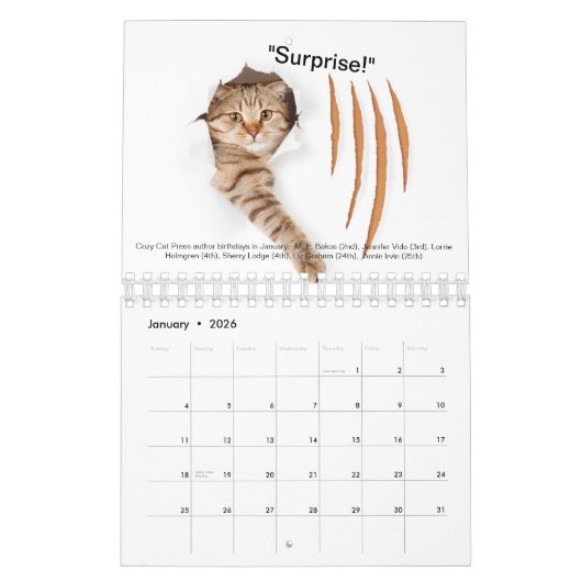 Calendrier confortable 2019 de chats (Jan 2026)
