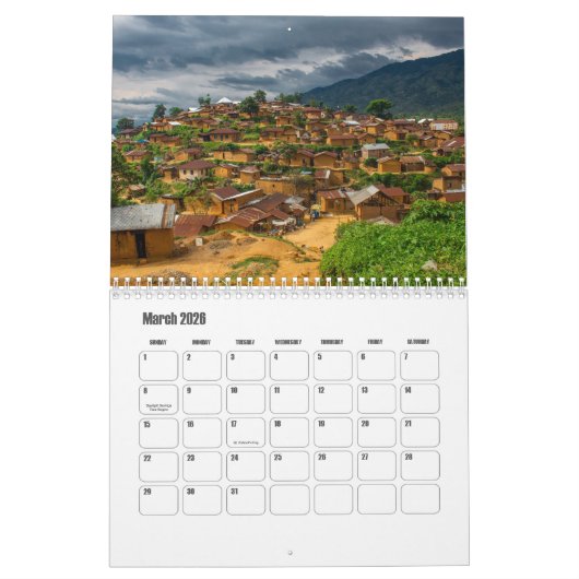Calendrier Congo (Mar 2026)
