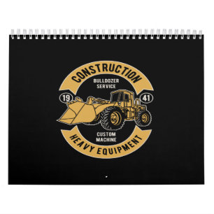 Calendrier construction de bulldozer équipement lourd