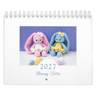 Calendrier Contes de lapins 2027 avec de mignons lapins au cr