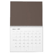 Calendrier Contre un mur Brown élégant (Mar 2027)