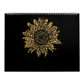 Calendrier cool cheetah leopard cadeau de tournesol