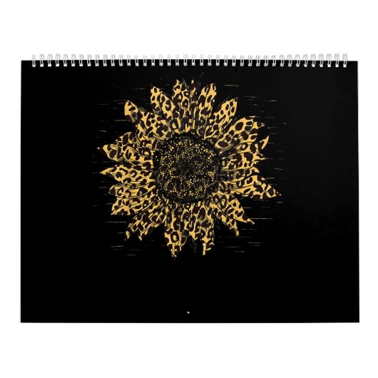 Calendrier cool cheetah leopard cadeau de tournesol (Protection)