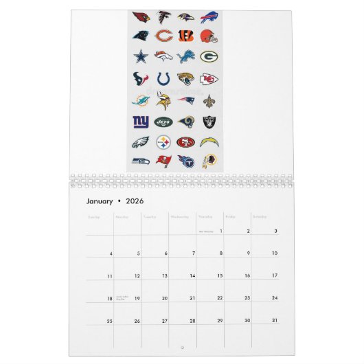 CALENDRIER COOL NFL CALENDER (Jan 2026)