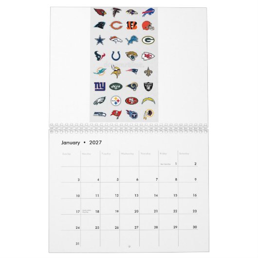 CALENDRIER COOL NFL CALENDER (Jan 2027)