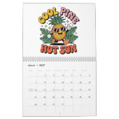Calendrier Cool Pine Hot Sun Retro Pineapple Summer Vibes  (Mar 2027)