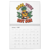 Calendrier Cool Pine Hot Sun Retro Pineapple Summer Vibes  (Jan 2027)