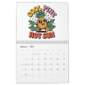 Calendrier Cool Pine Hot Sun Retro Pineapple Summer Vibes  (Feb 2027)