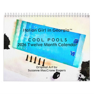 Calendrier Cool Pools - 2026 Twelve Month Art Calendar
