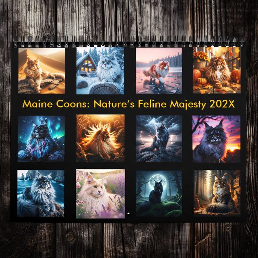 Calendrier Coons sauvages du Maine : la Feline Majesty de la