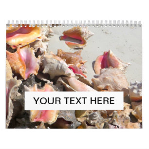 Calendrier Coquillages sur les Turcs de la plage et la