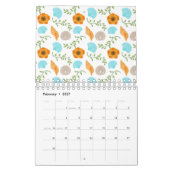 Calendrier Coquilles Marines Fleur Orange (Feb 2027)