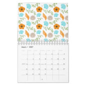Calendrier Coquilles Marines Fleur Orange (Mar 2027)