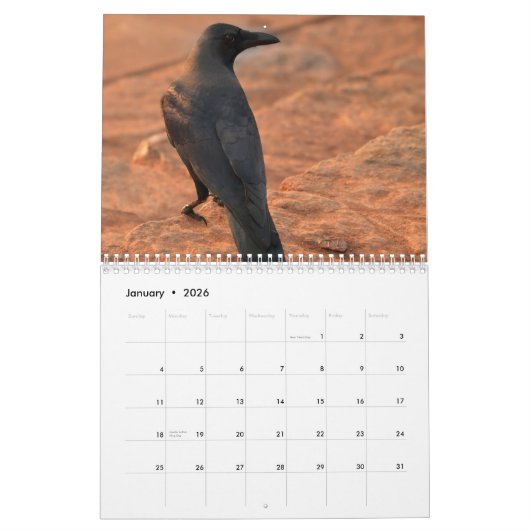 Calendrier Corbeau 2025 (Jan 2026)