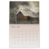 Calendrier Corbeaux effrayants et cool (Feb 2027)