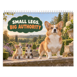 Calendrier Corgi Drôle Petites Pattes Grande Autorité