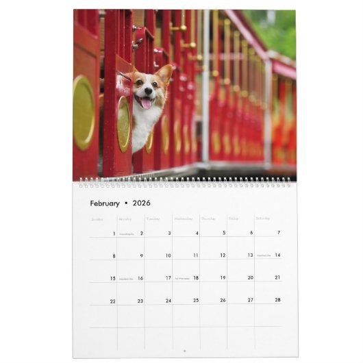 Calendrier Corgi Fun (Feb 2026)