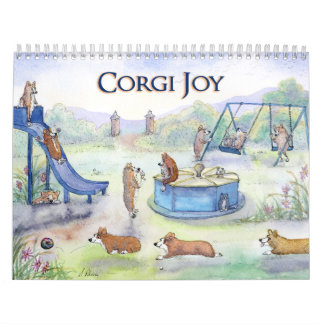 Calendrier Corgi Joy - Chiens de corgi jouissant d