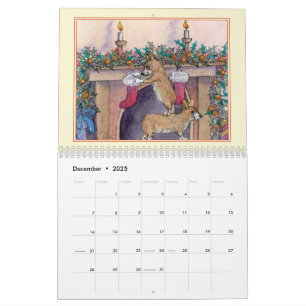 Calendrier Corgi Magic - un chien de corgi gallois ou deux pa