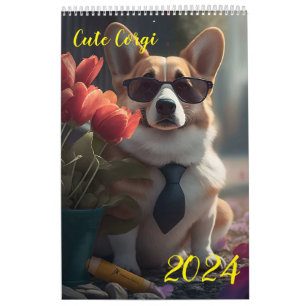 Calendrier Corgi mignon. 2024