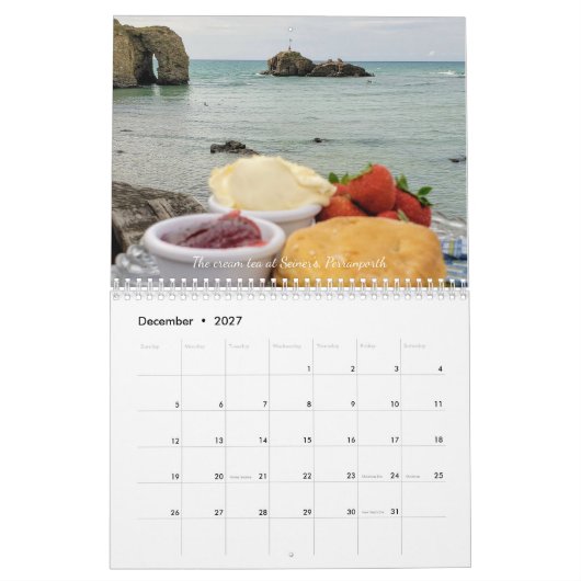 Calendrier Cornish Adventures de belles parties de Cornwall (Dec 2027)