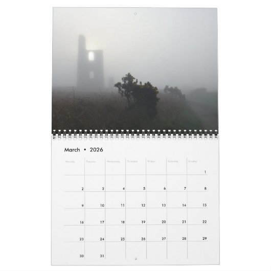 Calendrier Cornwall France (Mar 2026)