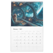 Calendrier Cosmic Cats - Explorateur spatial 2026 (Feb 2027)