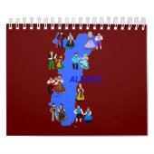 Calendrier Costume traditionnel d'Alsace, France (Protection)