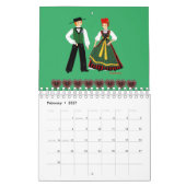 Calendrier Costume traditionnel d'Alsace, France (Feb 2027)