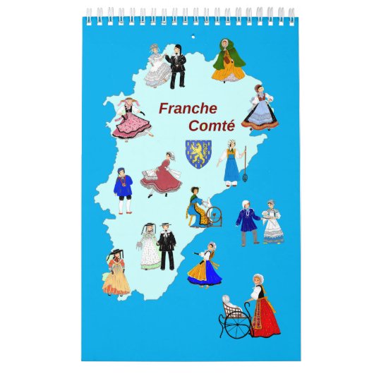 Calendrier Costumes de franche- Comté, france (Protection)