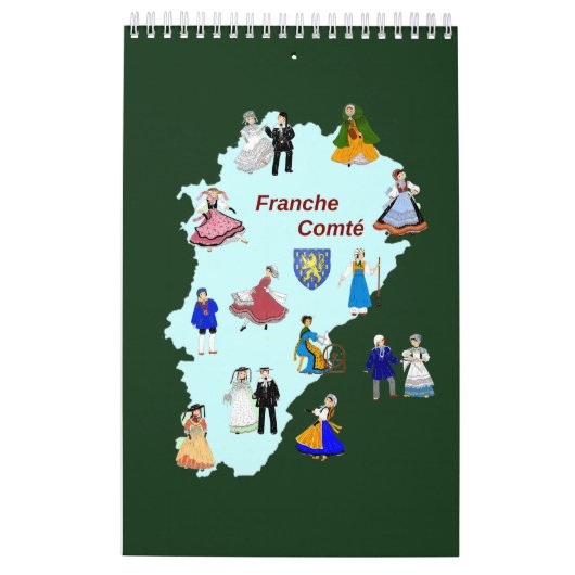 Calendrier Costumes traditionnels de la Franche -Comté (Dos)
