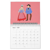 Calendrier Costumes traditionnels de SUISSE (Mar 2027)