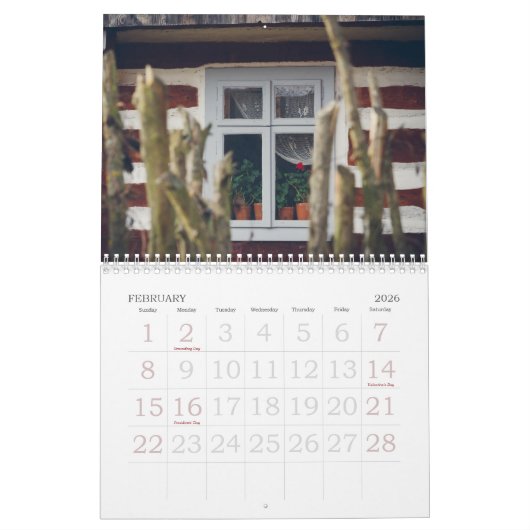 Calendrier Cosy gîte de campagne avec jardin (Feb 2026)