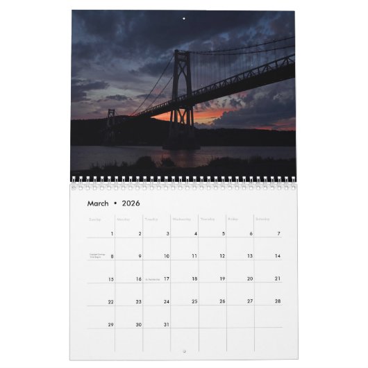 Calendrier Couchers de soleil 3 (Mar 2026)