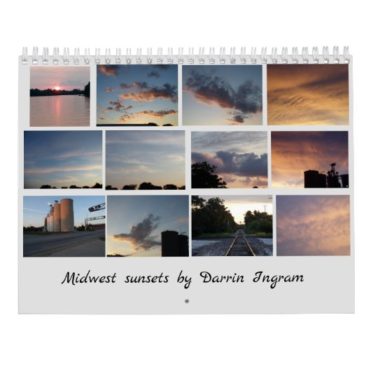 Calendrier Couchers de soleil du Midwest (Dos)