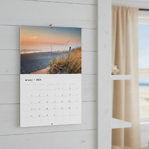 Calendrier Couchers de soleil, Dunes et bois flotté