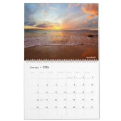 Calendrier Couchers de soleil sur la plage de Maui (Jan 2026)