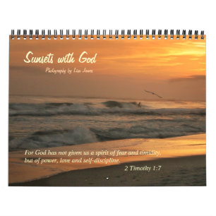 Calendrier Couchers du soleil avec Dieu