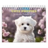 Calendrier Couleur d'aquarelle Amoureux des chiens saisonnier (Protection)