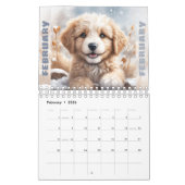 Calendrier Couleur d'aquarelle Amoureux des chiens saisonnier (Feb 2026)
